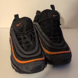 Nike Kids Black and Orange Sneakers